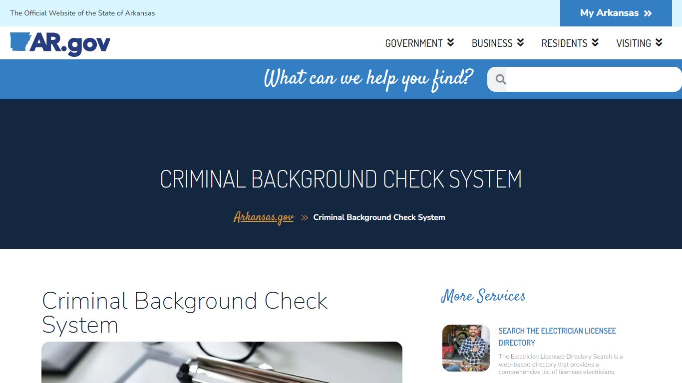 Criminal Background Check System – Arkansas.gov